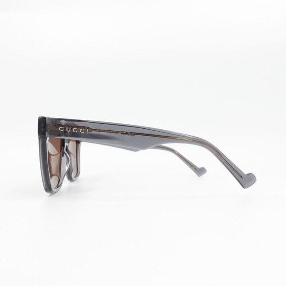 Gucci GG0965 Square Sunglasses Gray Brown OS - Picture 13 of 14